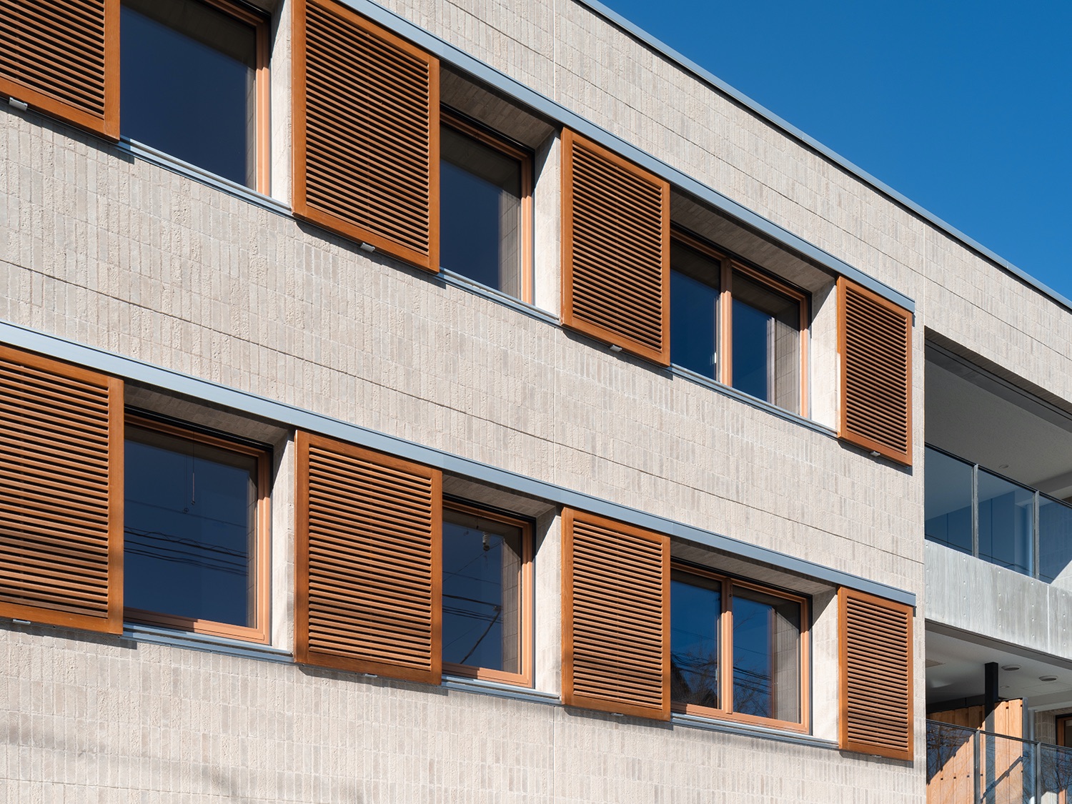Wooden shutters, windows and tile assembly   Wooden shutters, windows and tile assembly