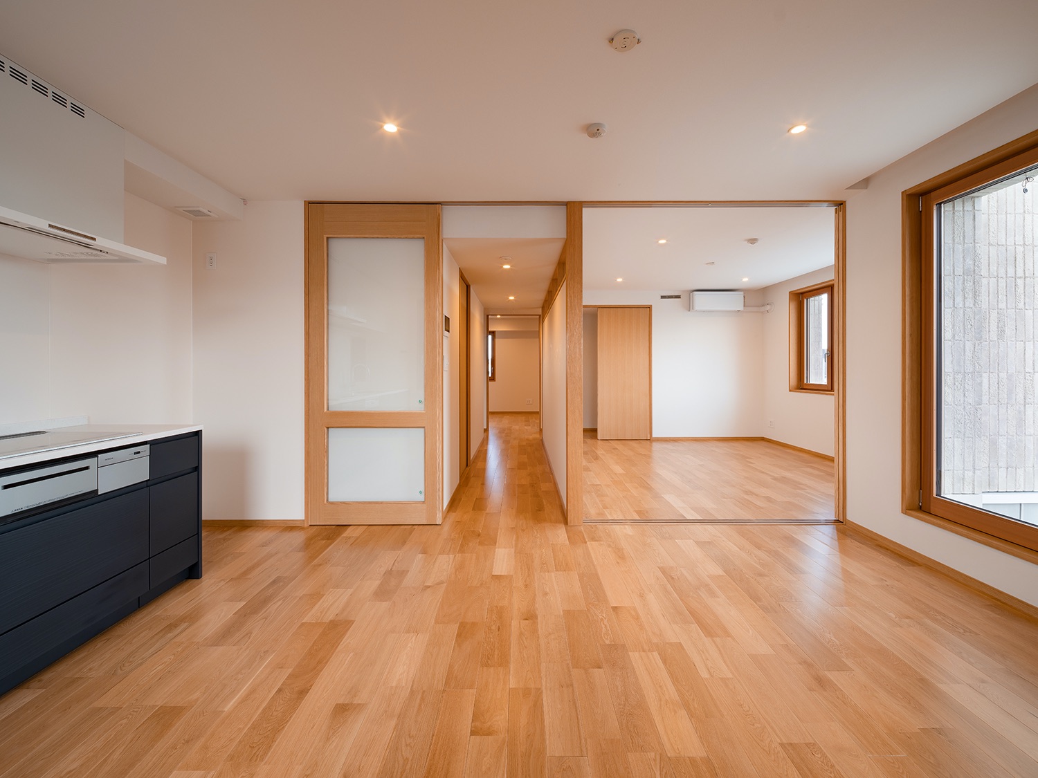  Residence corridor from living with connected bedroom 